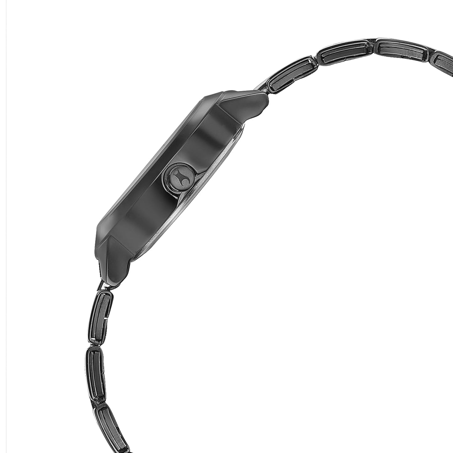 Fenzora Pulse Quartz Analog Watch for Girls with Dark Green Dial & Black Stainless Steel Strap - 6150NM01