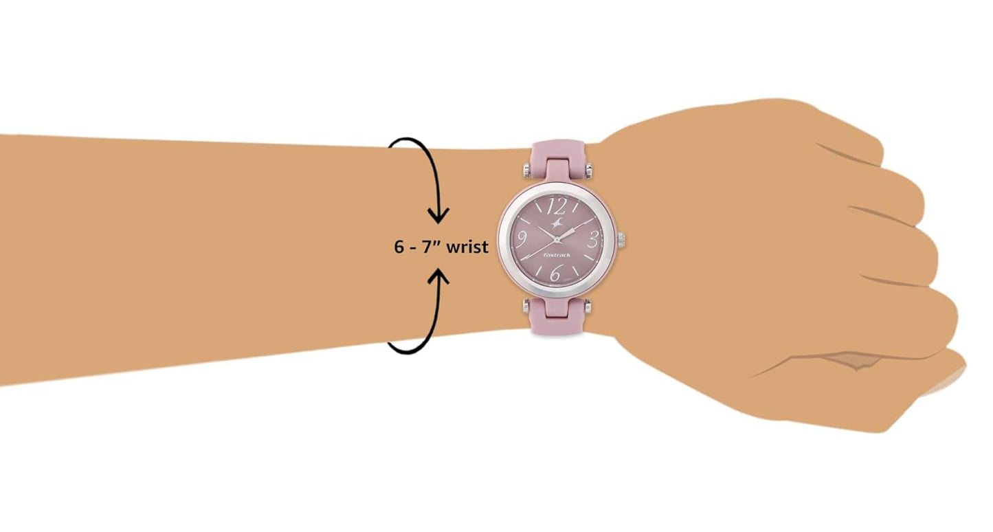 Flaire Women Silicone Trendies Analog Pink Dial Watch-68015Pp03/Np68015Pp03, Band Color-Pink
