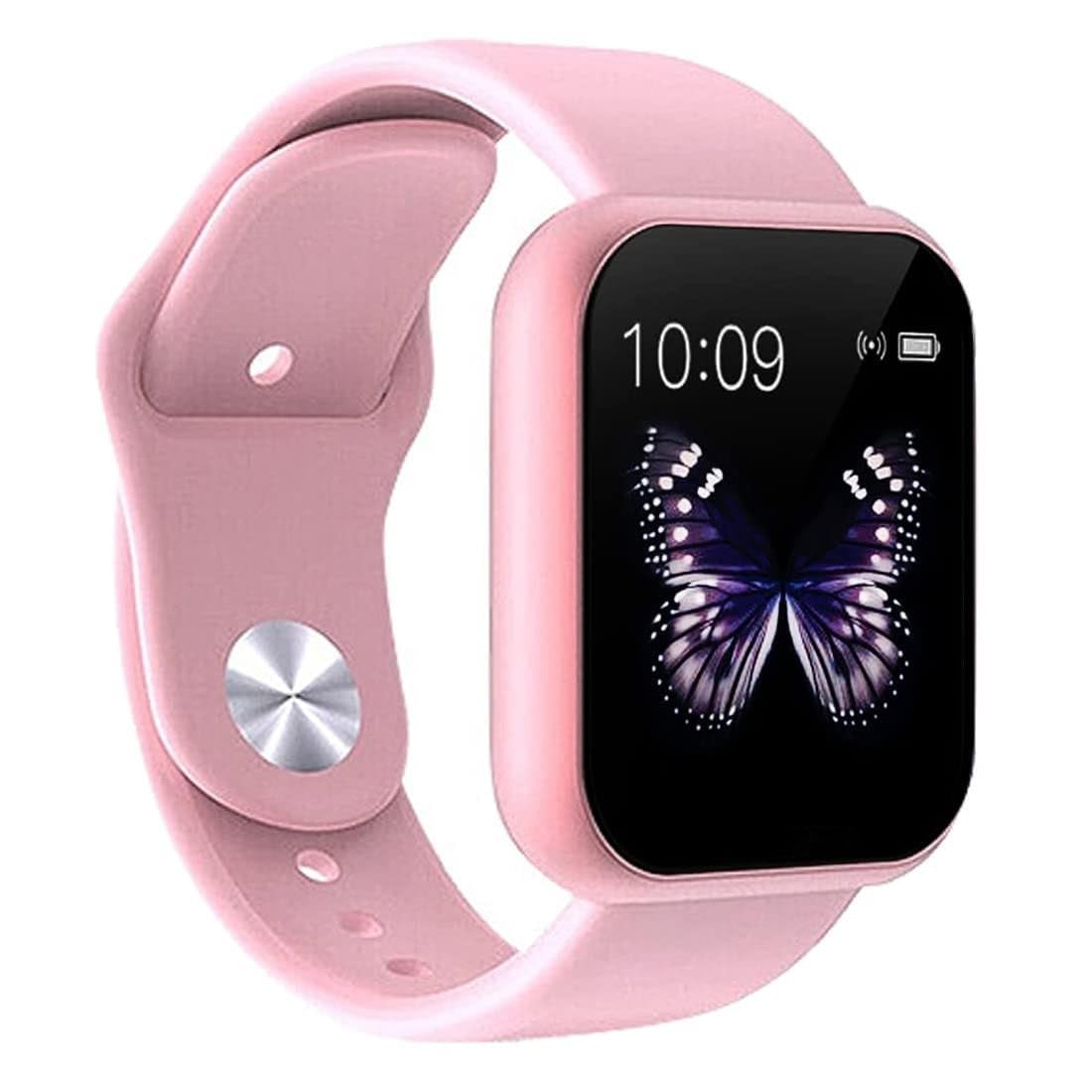 MAVRIC Smart Watch for Kids, Men & Women D20 Plus 2025, Android/iOS, IP68 Waterproof, Heart Rate & Sleep Tracker - Pink