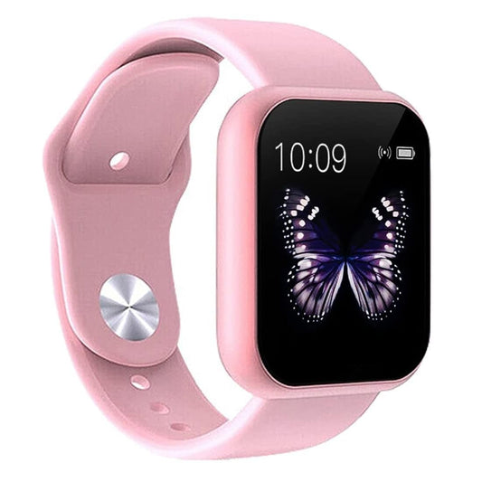 MAVRIC Smart Watch for Kids, Men & Women D20 Plus 2025, Android/iOS, IP68 Waterproof, Heart Rate & Sleep Tracker - Pink