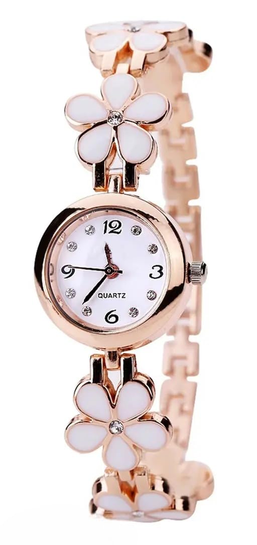FROZIL Analog 3 Different Color Flowered Dial Watch and Bracelet for Womens and Girls Combo Watches for Women and Girl Pack of 2