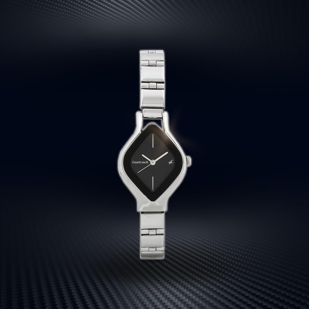 Fayora Analog Black Dial Women's Watch NM6109SM02/NN6109SM02/NP6109SM02 – Elegant Stainless Steel