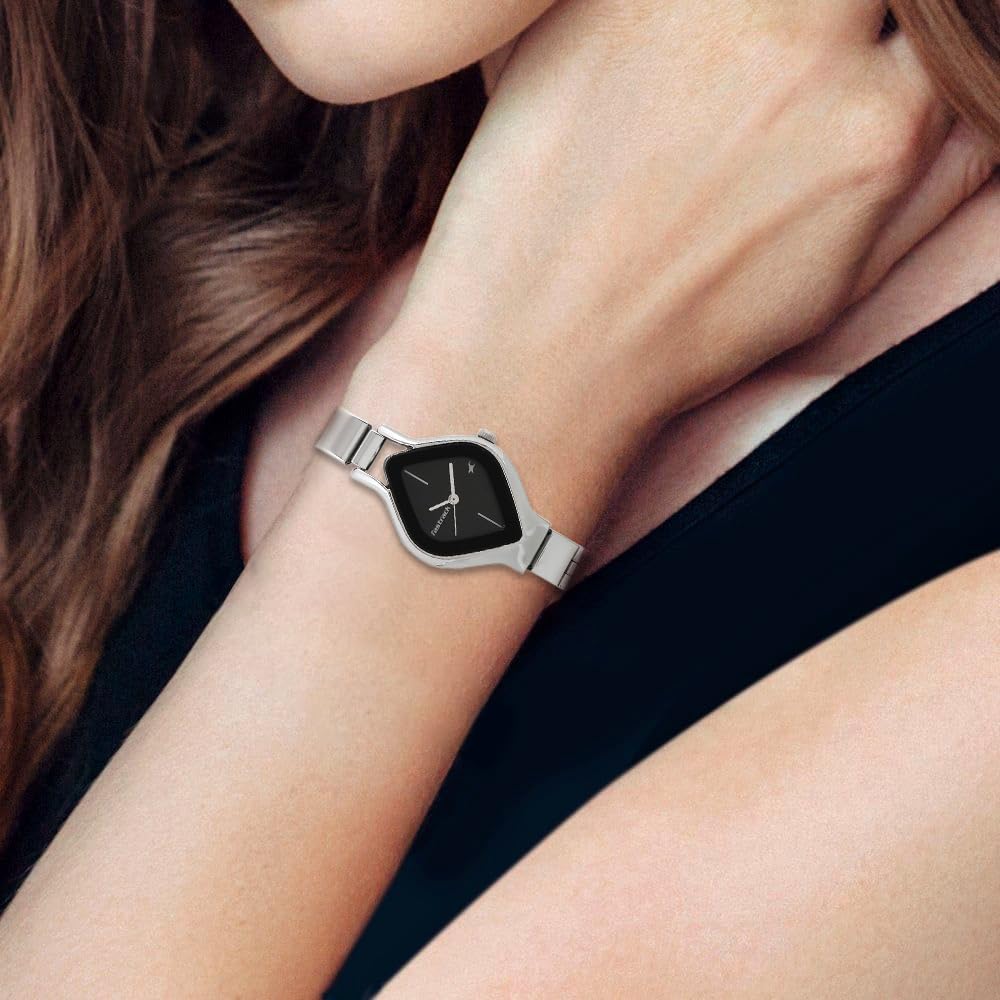 Fayora Analog Black Dial Women's Watch NM6109SM02/NN6109SM02/NP6109SM02 – Elegant Stainless Steel