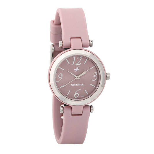 Flaire Women Silicone Trendies Analog Pink Dial Watch-68015Pp03/Np68015Pp03, Band Color-Pink