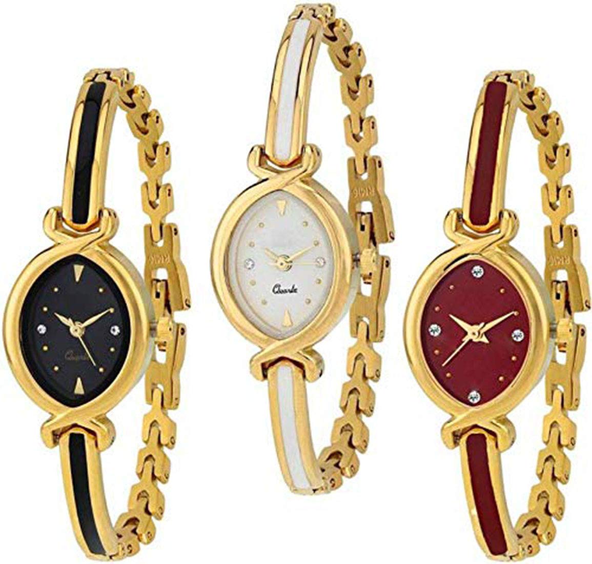 Aurelios® Premium Gold Chain Analog Watch Combo for Women