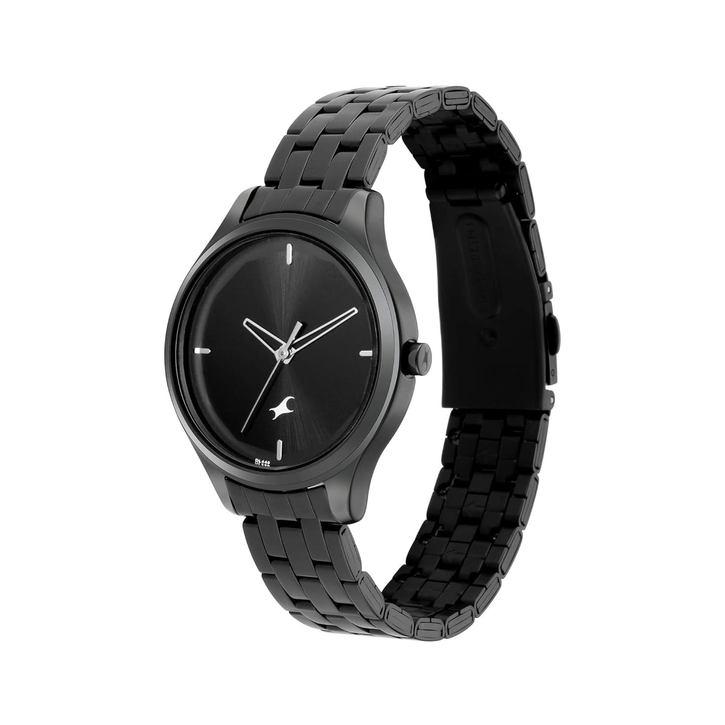 Fayora Stunners Quartz Analog Women’s Watch with Black Dial and Black Stainless Steel Strap - 6248NM01